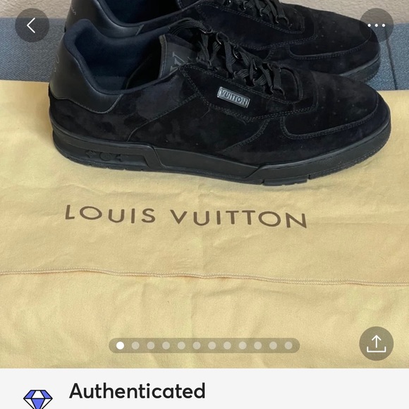 NOT FOR SALE Louis Vuitton Staff Trainer Black Suede Size 10.5 - Picture 2 of 16